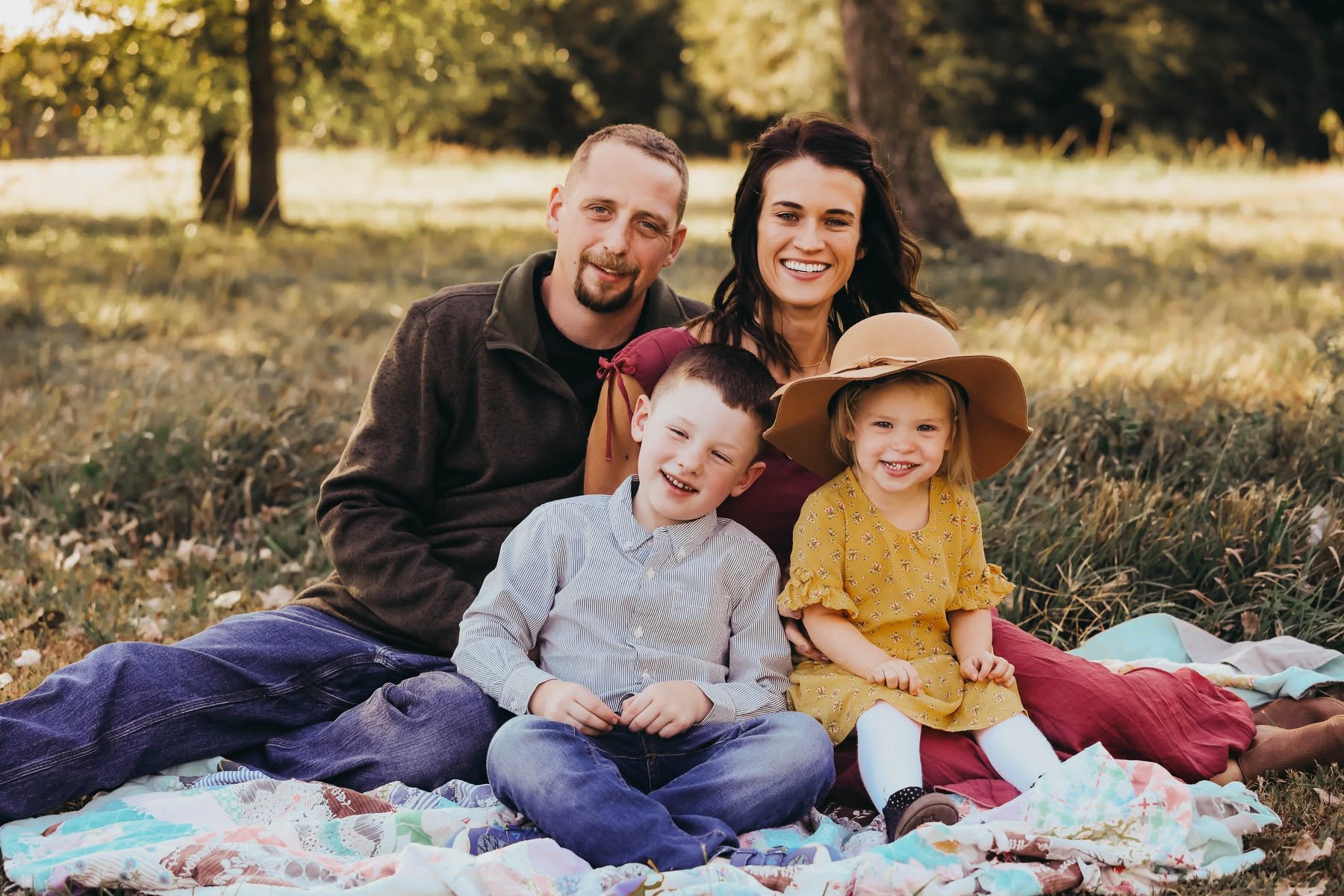 Our family together outdoors