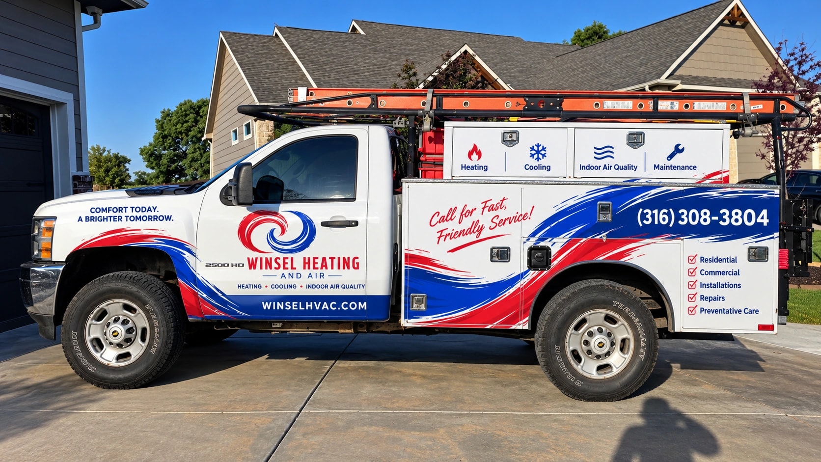 Winsel branded service truck